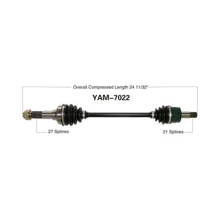 Wide Open OE Replacement CV Axle for YAM FRONT L YXR700F RHINO YAM-7022